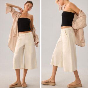Anthropologie Pilcro Wide-Leg Culottes NWT in White 22W